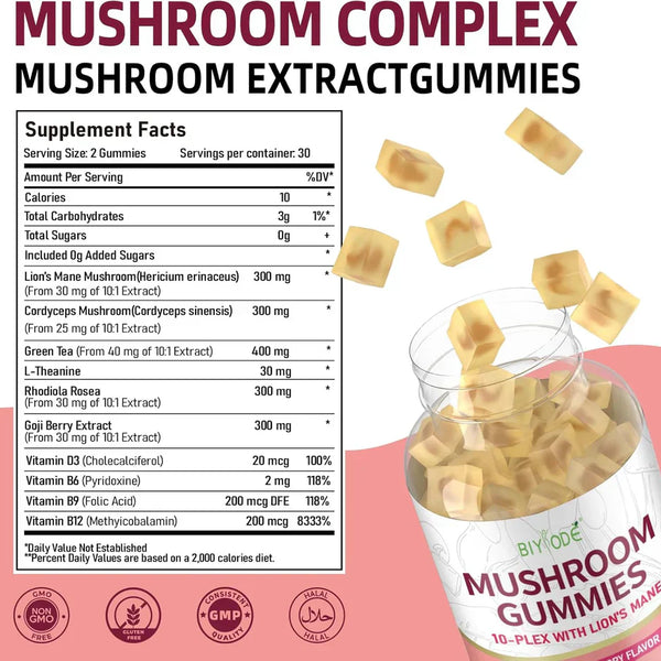 Boost Your Energy &amp; Focus with 10x Mushroom Gummies