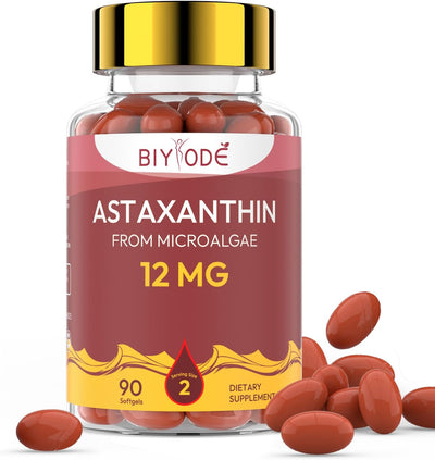 Astaxanthin 12mg Softgels Skin and Eye Wellness