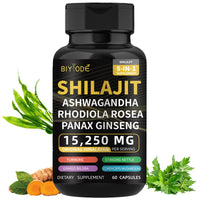 Pure Natural Himalayan Shilajit Capsules With Ashwagandha Ginseng Healthcare Vitamin 8-in-1