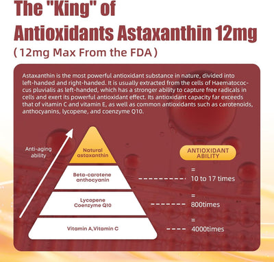 Astaxanthin 12mg Antioxidant Wellness Formula