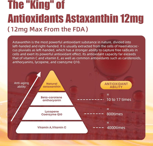 Astaxanthin 12mg Antioxidant Wellness Formula