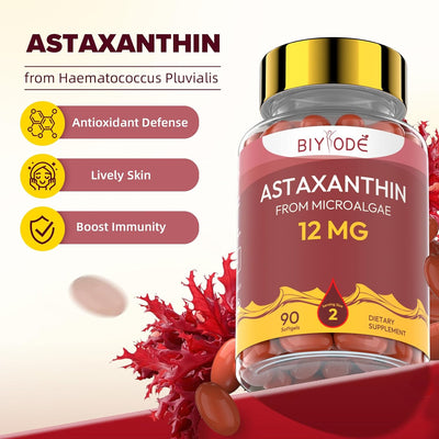 Astaxanthin Softgels Supplement Bottle
