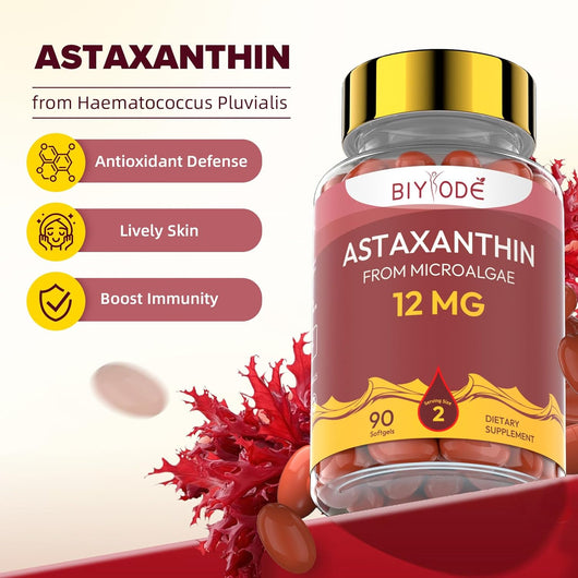 Astaxanthin Softgels Supplement Bottle
