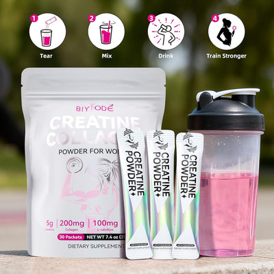 Single Serve Creatine Powder Sticks for Women