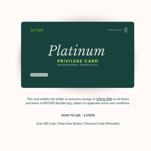 Biyode Platinum Privilege Card membership